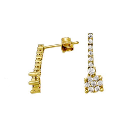 14K Χρυσά Σκουλαρίκια με Ζιργκόν SK165KT