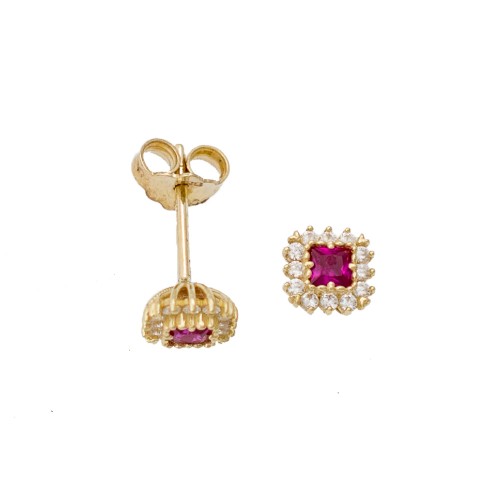 14K Χρυσά Σκουλαρίκια με Ζιργκόν SK359VR