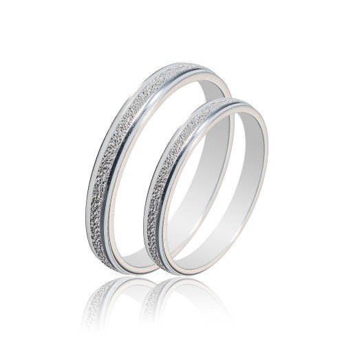 MASCHIO FEMMINA Sottile Λευκόχρυσες Σετ Βέρες 9K - 14K - 18K SL29