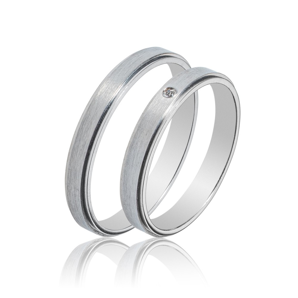 MASCHIO FEMMINA Sottile Λευκόχρυσες Σετ Βέρες 9K - 14K - 18K SL39