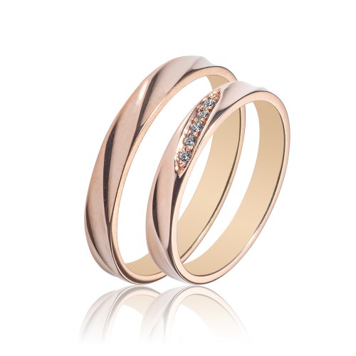 MASCHIO FEMMINA Sottile Χρυσές Σετ Βέρες 9K - 14K - 18K SL91