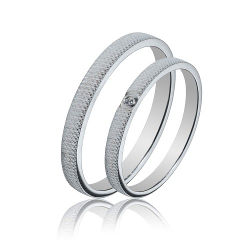 MASCHIO FEMMINA Sottile Λευκόχρυσες Σετ Βέρες 9K - 14K - 18K SL92