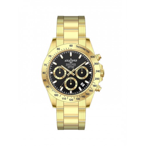 AQUADIVER Velocity Master Χρονογράφος με Επιχρυσωμένο Μπρασελέ από Ανοξείδωτο Ατσάλι SS22187G51B
