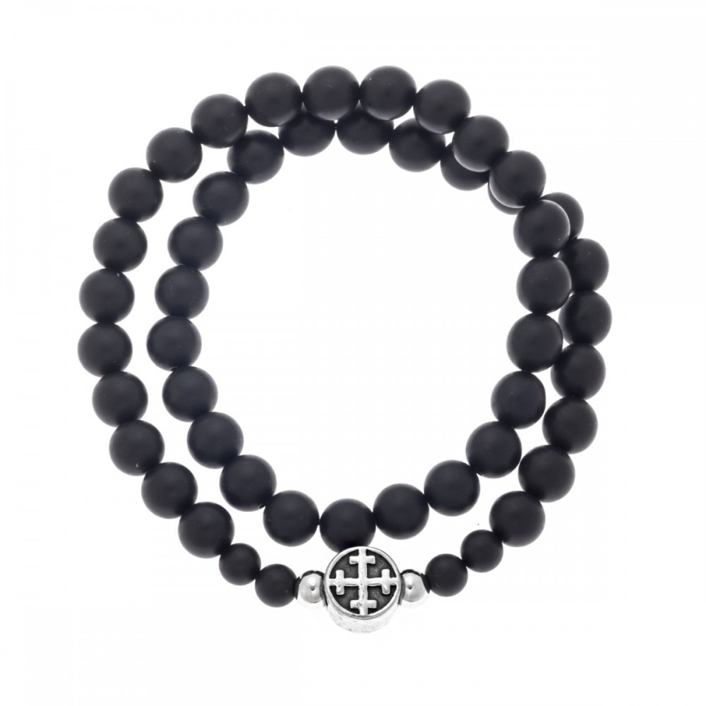 Senza Διπλό Βραχιόλι με Πέτρες από Όνυχα SSD5047