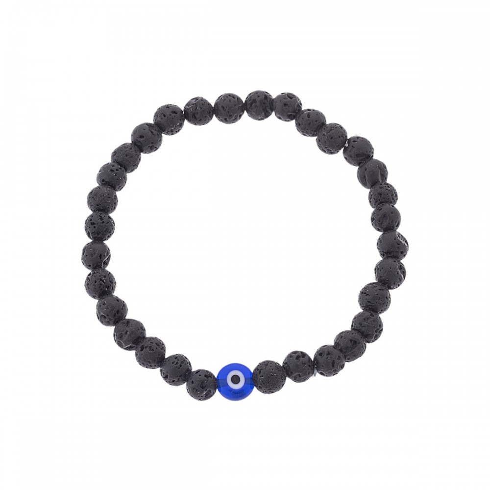 Senza Βραχιόλι με Πέτρες Λάβας και "Ματάκι" SSD5545 Senza Βραχιόλι με Πέτρες Λάβας και "Ματάκι" SSD5545