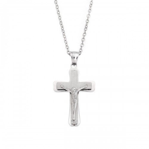 Senza, Ατσάλινος Σταυρός σε Ασημί Χρώμα SSD5624SR