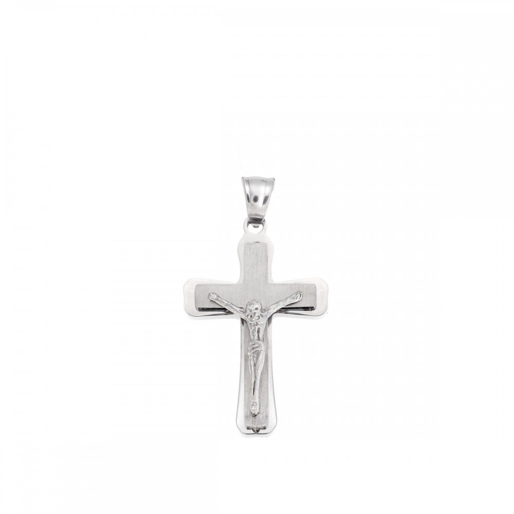Senza, Ατσάλινος Σταυρός σε Ασημί Χρώμα SSD5624SR