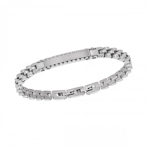 SENZA Ανδρική Ταυτότητα από Ανοξείδωτο Ατσάλι σε Ασημί Χρώμα SSD5960SR