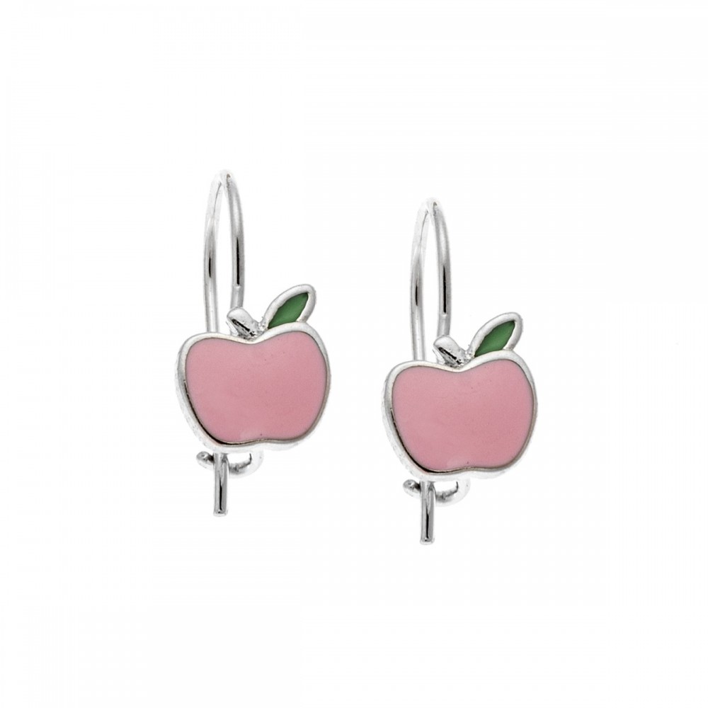 Senza 925 Ασήμι Σκουλαρίκια Κρίκοι "Μήλο" SSR2350