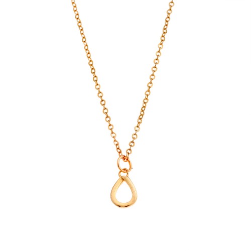 SENZA 925 Ασήμι Κολιέ Επιχρυσωμένο "Δάκρυ" SSR2395GD