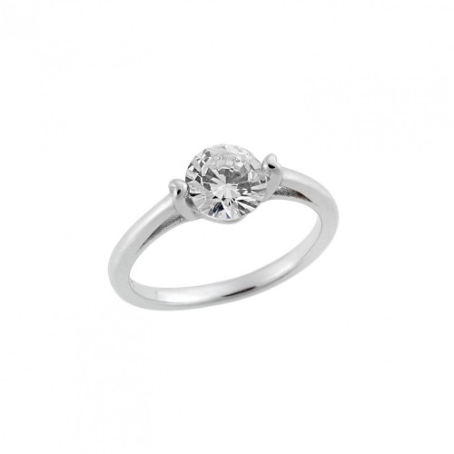 925 Ασήμι Δαχτυλίδι Μονόπετρο με Ζιργκόν SSR2509