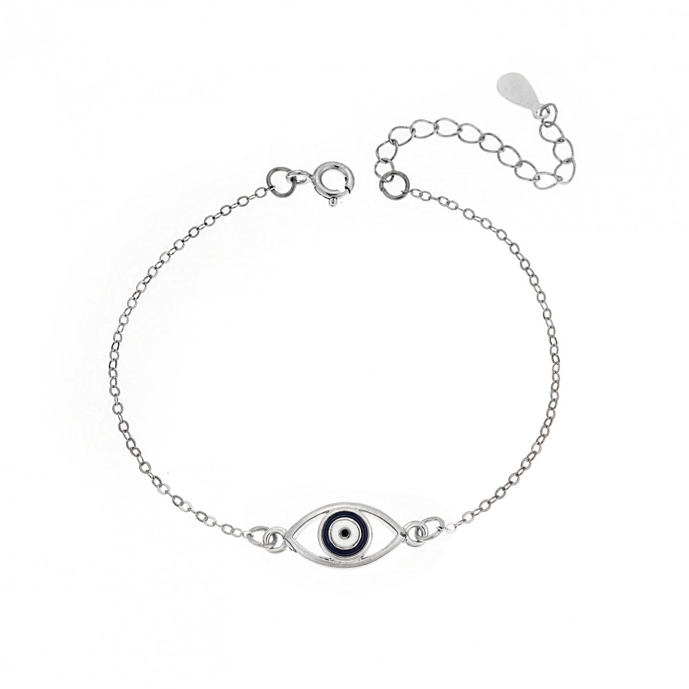 Βραχιόλι Senza Silver 925, Ματάκι με σμάλτο SSR2801SR Βραχιόλι Senza Silver 925, Ματάκι με σμάλτο SSR2801SR