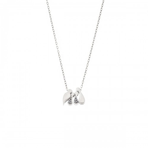 SENZA 925 Ασήμι Κολιέ "Οικογένεια με Δύο Αγόρια" SSR3299-2SBL