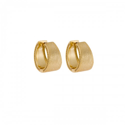 Senza Σκουλαρίκια Ασήμι 925, Επιχρυσωμένοι Κρίκοι με Ζιργκόν SSR4336