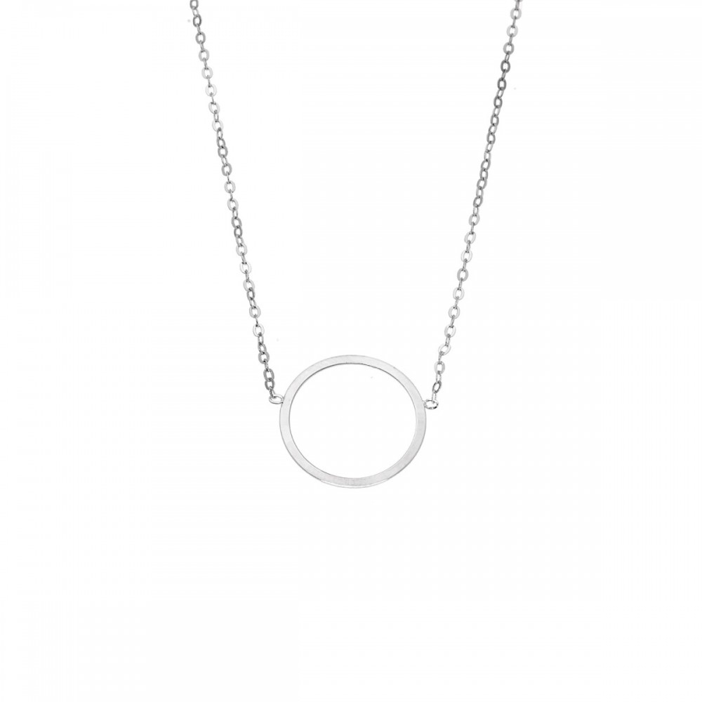 SENZA Κολιέ Ασήμι 925, Geometric Series "Κύκλος" SSR4377SR