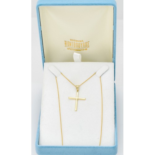 14K Χρυσός Σταυρός ST085AD