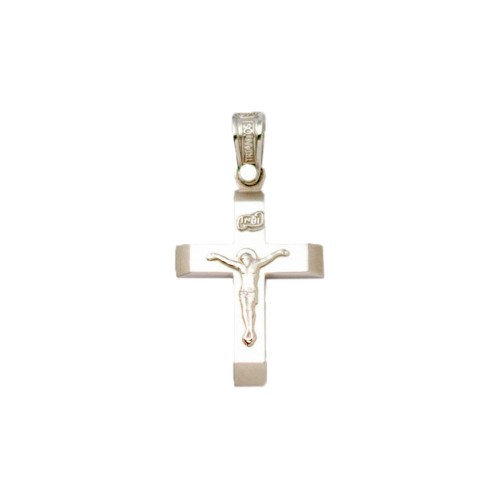 14K Λευκόχρυσος Σταυρός ST119T1