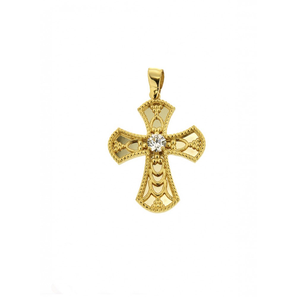 14K Χρυσός Σταυρός με Οικολογικό Διαμάντι ST182LD 14K Χρυσός Σταυρός με Οικολογικό Διαμάντι ST182LD