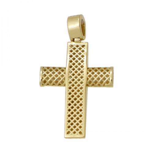 14Κ Χρυσός Σταυρός με Ζιργκόν ST228VR