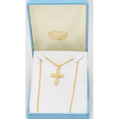 14K Χρυσός Σταυρός ST282AD