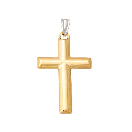 14K Χρυσός Δίχρωμος Σταυρός ST6004O