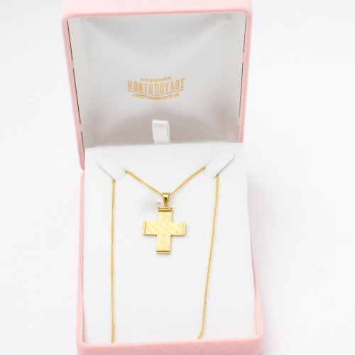 18K Χρυσός Χειροποίητος Σταυρός ST640D