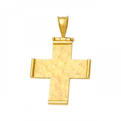 18K Χρυσός Χειροποίητος Σταυρός ST640D