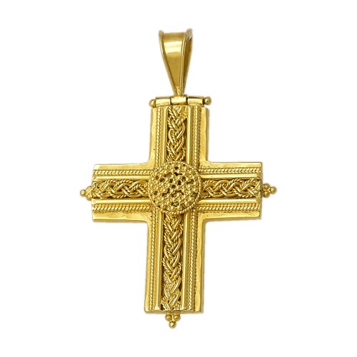 18K Χρυσός Σταυρός Χειροποίητος ST960