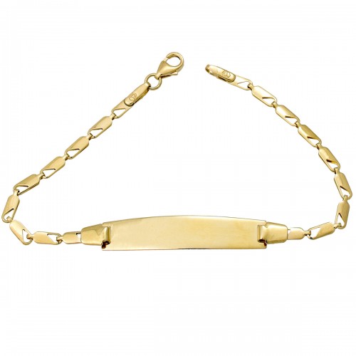 9K Χρυσό Bραχιόλι Ταυτότητα T15-1102