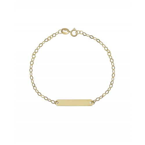 9K Χρυσό Bραχιόλι Παιδική Ταυτότητα TT060FV