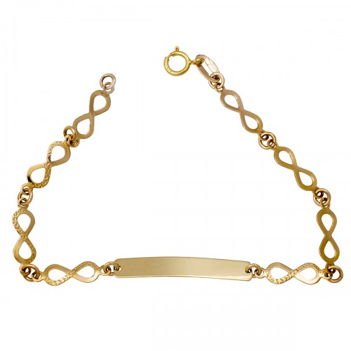 9K Χρυσό Βραχιόλι Ταυτότητα TT150AV