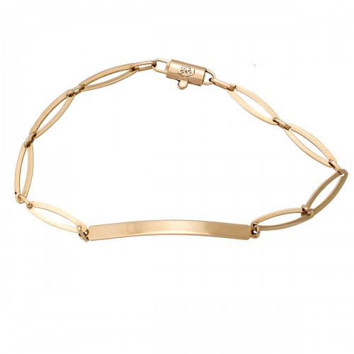 14K Χρυσό Βραχιόλι Ταυτότητα TT39K14