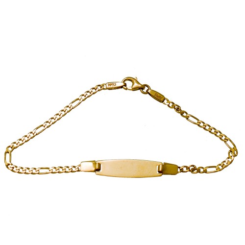 9K Χρυσό Bραχιόλι Παιδική Ταυτότητα TT409VR1