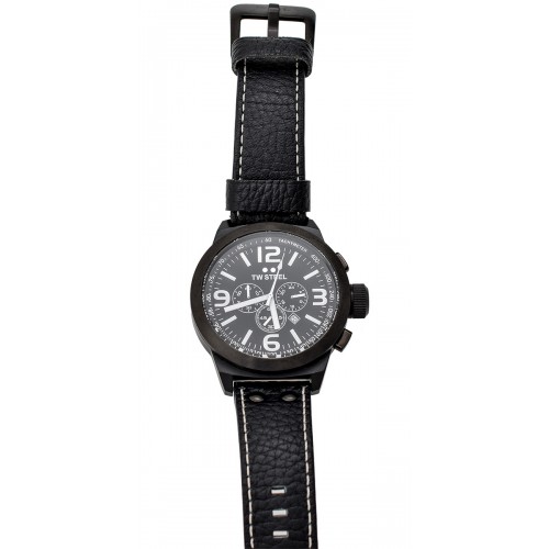 TW STEEL Pilot Chrono Black Leather Strap TW643