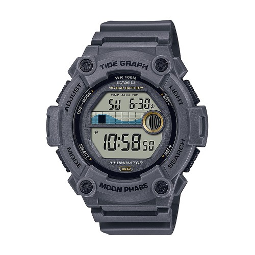 CASIO Collection Grey Rubber Strap WS-1300H-8AVEF