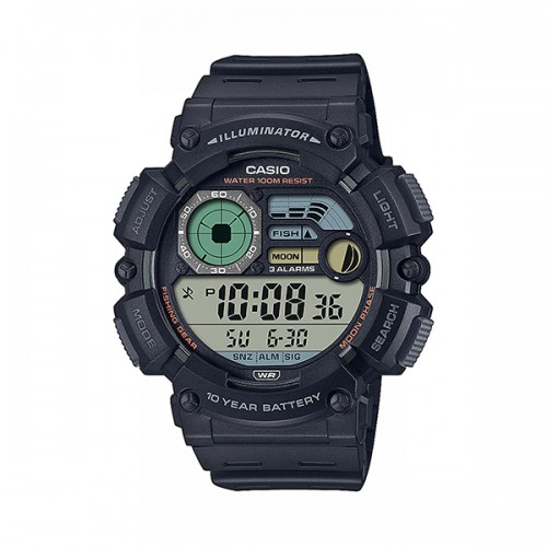 CASIO Collection με Μαύρο Λουράκι από Καουτσούκ ΅WS-1500H-1AVEF