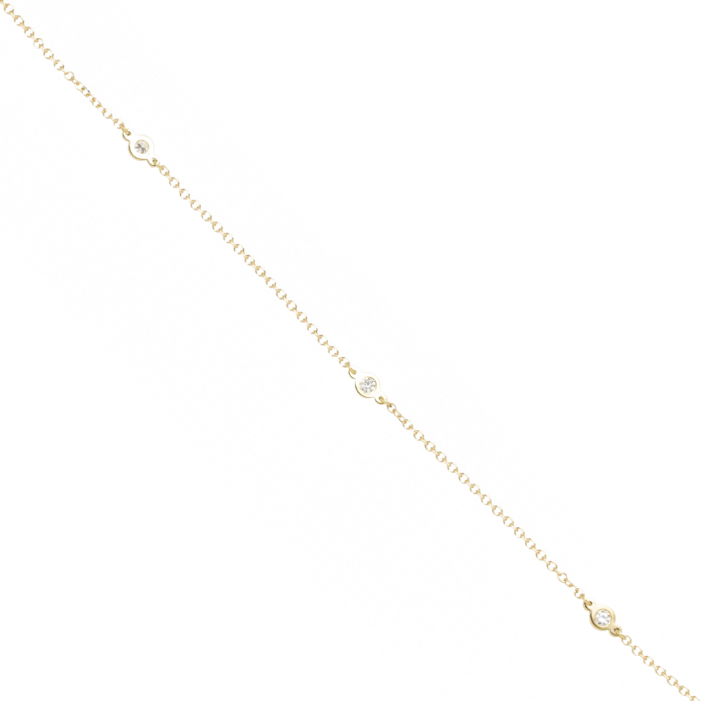 14K Χρυσό Βραχιόλι με τρία Διαμάντια XB4396 14K Χρυσό Βραχιόλι με τρία Διαμάντια XB4396