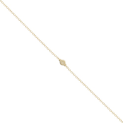 14K Χρυσό Βραχιόλι με στρογγυλό Μοτίφ με Διαμάντι XB4788