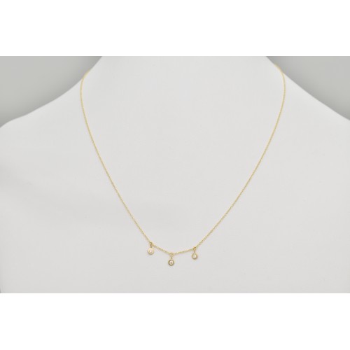 18K Χρυσό Κολιέ με Διαμάντια XK3943