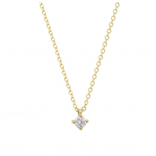 18K Χρυσό Κολιέ με Διαμάντι XK4775