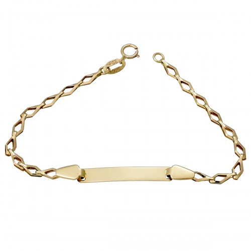 9K Χρυσό Βραχιόλι Ταυτότητα Z104AV