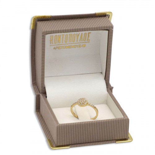 14K Χρυσό Δαχτυλίδι με Ζιργκόν ZAX2114