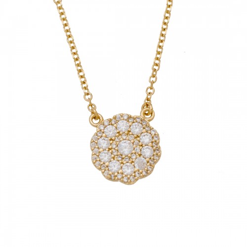 14K Χρυσό Κολιέ Με Ζιργκόν ZAX2436A