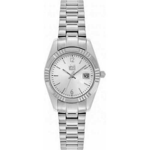 VISETTI City Link Crystals Silver Stainless Steel Bracelet ZE-367SS