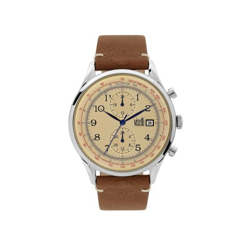 VISETTI Apollo Brown Leather Strap ZE-638-SLK