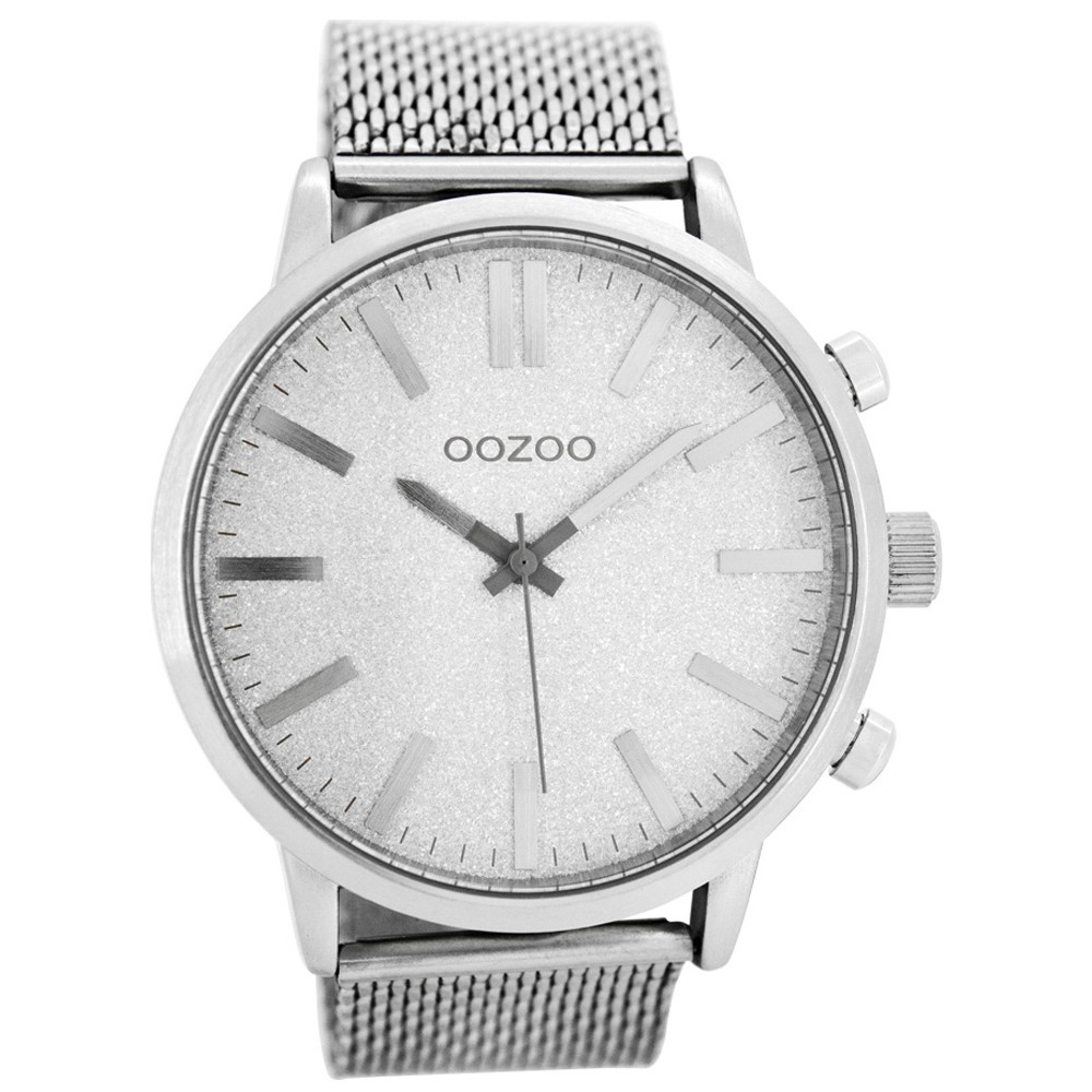 OOZOO Timepieces  Silver Metal Mesh Bracelet C7830