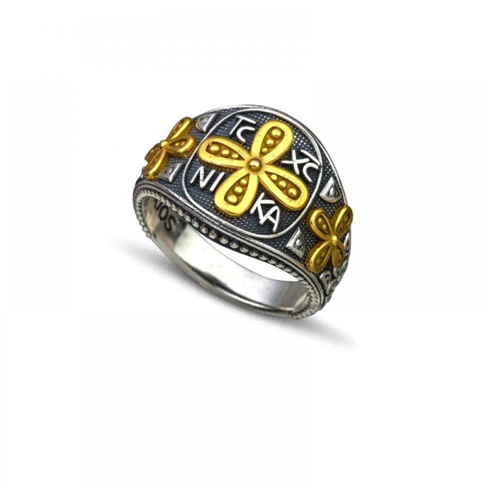 DIMITRIOS EXCLUSIVE 925 Ασήμι Δαχτυλίδι Κωνσταντινάτο D101