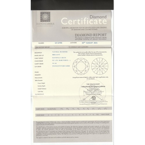 18K Λευκόχρυσος Σταυρός με Διαμάντια DC125