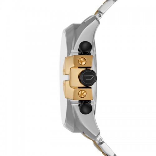 DIESEL Mega Chief Χρονογράφος με Μπρασελέ από Ανοξείδωτο Ατσάλι Δύο Τόνων DZ4581