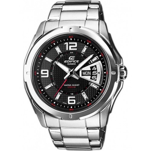 CASIO Edifice Stainless Steel Bracelet Black Dial EF-129D-1AVEF CASIO Edifice Stainless Steel Bracelet Black Dial EF-129D-1AVEF